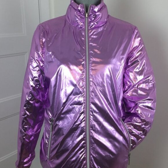 Packable Puffer Jacket sz M - Pinky Lilac /  Revs Pink Foil - Picture 3 of 3